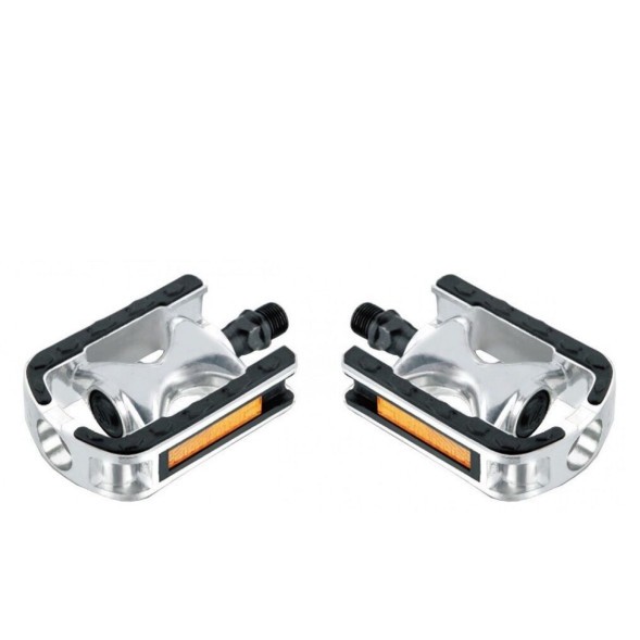 Педали велосипедные Feimin FP-920B, 101x72 мм, ось 9/16&amp;quot;, алюминиевые, серебро