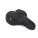 Седло велосипедное HF-TX-6520, 265х205 мм, GEL, Elastomer, с гелевыми вставками, с катафотом, черный