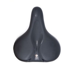 Седло велосипедное HF-TX-6520, 265х205 мм, GEL, Elastomer, с гелевыми вставками, с катафотом, черный