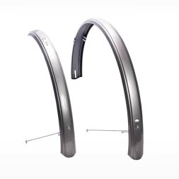 Набор крыльев для велосипеда, 28&amp;quot;, полноразмерные, шир. 55 мм, сталь, хромированные