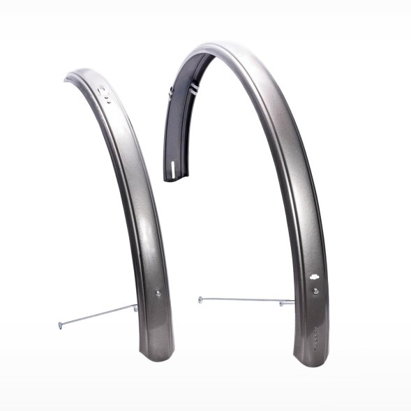 Набор крыльев для велосипеда, 28&amp;quot;, полноразмерные, шир. 55 мм, сталь, хромированные