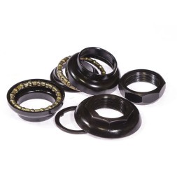 Рулевая колонка HP02, 1", резьбовая, EC 30/25.4-24T, EC 34/27, подшипники 5/32"x16- 2шт, высота 36-38 мм, черная