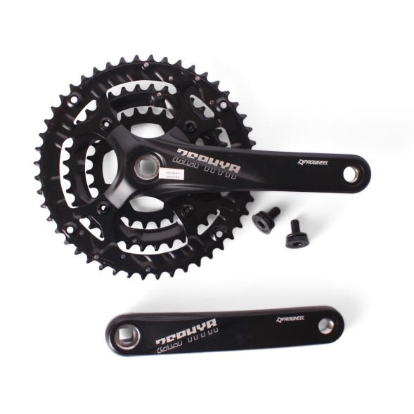 Система велосипедная Prowheel ZEPHYR-701, шатун 175 мм, 48/36/26T, под квадрат, с болтами, алюминий, без защиты