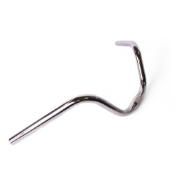 Руль для дорожных велосипедов CB-1031, 620 мм, Ø 22,2 мм, подъем 80 мм, сталь, серебристый