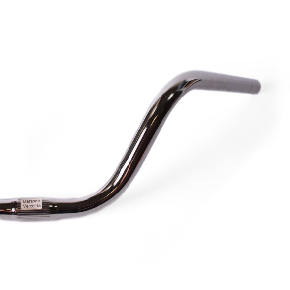 Руль для дорожных велосипедов CB-1031, 620 мм, Ø 22,2 мм, подъем 80 мм, сталь, серебристый