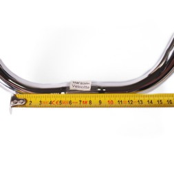 Руль для дорожных велосипедов CB-1031, 620 мм, Ø 22,2 мм, подъем 80 мм, сталь, серебристый