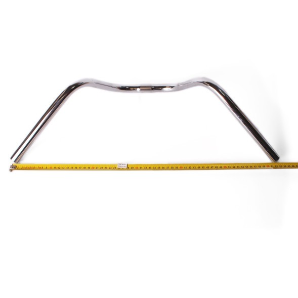 Руль для дорожных велосипедов CB-1031, 620 мм, Ø 22,2 мм, подъем 80 мм, сталь, серебристый