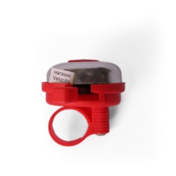 Звонок велосипедный Joy Kie 33AD-03 (Панцирь), пластик/алюминий, база красная