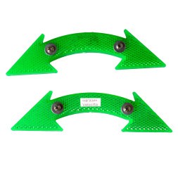 Катафот Roxter HL-R14, на спицы, стрелка, пластик, крепление винт, зеленый