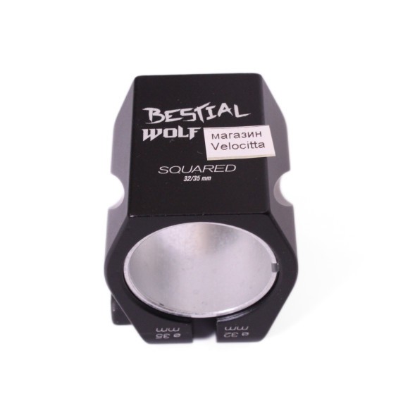Зажим с проставкой Bestial Wolf Squared 141, на 2 винта, 32-35 мм, чёрный