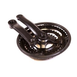 Комплект шатунов (система) PC04-S2848SG-1, 170 мм, 48/38/28T, 9/16", сталь, с защитой звезд, черный