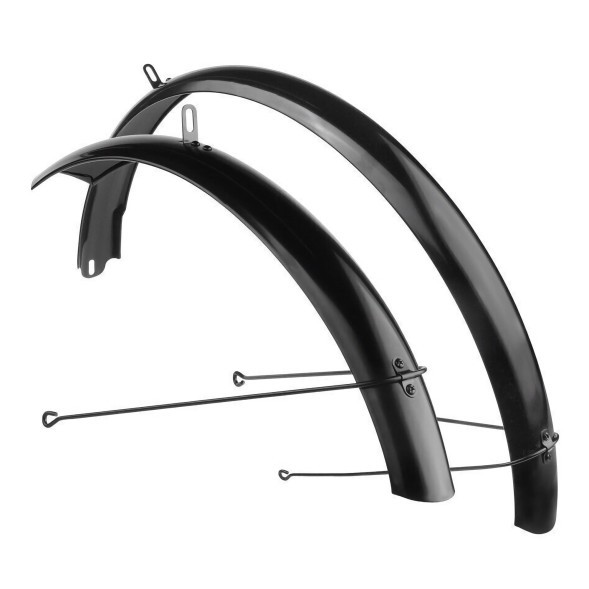Велосипедные крыльев NB28K-136, 28&amp;quot;, шир. 55 мм, набор, полноразмерные, стальные, черный
