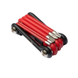 Ключ многофункциональный Klonk 10521, мультитул, PROTECT, 10 в 1 (2/2.5/3/4/5/6/8мм /PH2/Flat/T25), Red