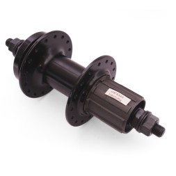 Втулка велосипедная Wang Zheng WZ-A282R black-32, задняя, алюмин., под диск 6 болтов, под кассету 8/10ск., на гайках, 32 отверстия, ось 3/8&amp;quot;х135x175 мм, б/уп.