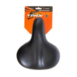 Седло велосипедное Hongfei HF-AZ-018A-0-BK, 250x215 мм, комфорт, эластомерное, б/уп.