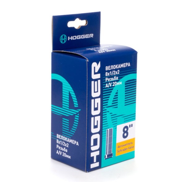 Камера Hogger TBHG 8&amp;quot;x 1/2 х 2, AV-20 мм, Schrader Valve, инд. упак.