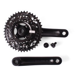 Система шатунов велосипедная Prowheel ZEPHYR-601, 170 мм, 42/32/24 зубьев, квадрат, с болтами, алюминиевые, без защиты