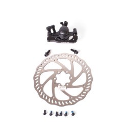 Комплект дискового тормоза Rush (Radius), круглая колодка 160/180 мм, ротор 160 мм+суппорт+болты