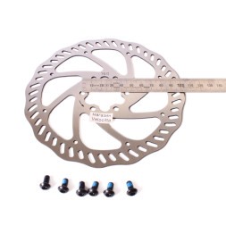 Комплект дискового тормоза Rush (Radius), круглая колодка 160/180 мм, ротор 160 мм+суппорт+болты