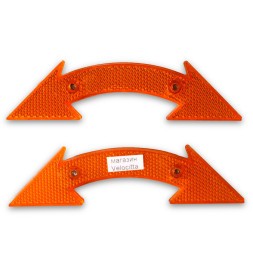 Светоотражатель Roxter HL-R14, на спицы, стрелка, 120x40 мм, крепление винт, оранжевый