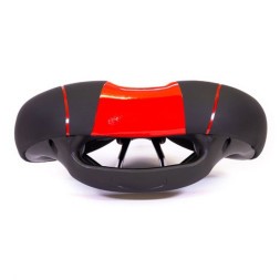 Велоседло AZ-2854, T-01, 270х205 мм, MTB, Comfort Series, с ручкой, черн/красный