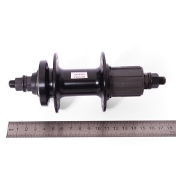 Втулка задняя WZ-A282R black, алюмин., под диск 6 болтов, под кассету 8/10 скоростей, с гайками, 36 отверстий, ось 3/8&amp;quot;х135x175 мм, торг. уп.