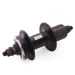 Втулка задняя WZ-A282R black, алюмин., под диск 6 болтов, под кассету 8/10 скоростей, с гайками, 36 отверстий, ось 3/8&amp;quot;х135x175 мм, торг. уп.