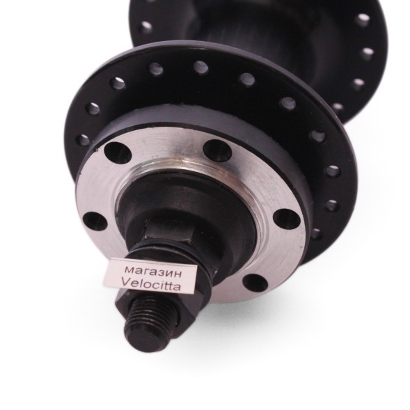 Втулка задняя WZ-A282R black, алюмин., под диск 6 болтов, под кассету 8/10 скоростей, с гайками, 36 отверстий, ось 3/8&amp;quot;х135x175 мм, торг. уп.