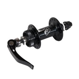 Веловтулка передняя Formula CL-25, ROAD, ось 100x108 мм, под Disk CENTER LOCK, эксцентрик, 28 отверстий, алюминиевая,  промподшипники, б/уп.