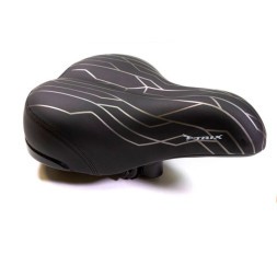 Велоседло Hongfei HF-AZ-6629-0-BK, 255x185 мм, комфортное, эластомерное, черное