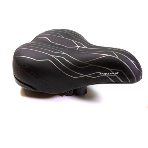 Велоседло Hongfei HF-AZ-6629-0-BK, 255x185 мм, комфортное, эластомерное, черное