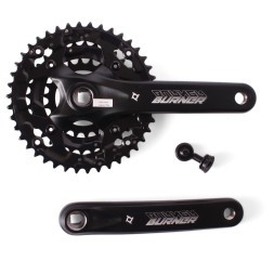 Система велосипедная Prowheel BURNER-301-N, шатун 175 мм, 42/32/22T, квадрат, с болтами, алюминий, без защиты