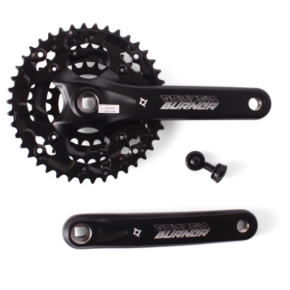 Система велосипедная Prowheel BURNER-301-N, шатун 175 мм, 42/32/22T, квадрат, с болтами, алюминий, без защиты