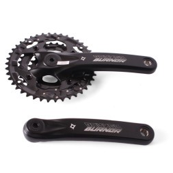 Система велосипедная Prowheel BURNER-301-N, шатун 175 мм, 42/32/22T, квадрат, с болтами, алюминий, без защиты