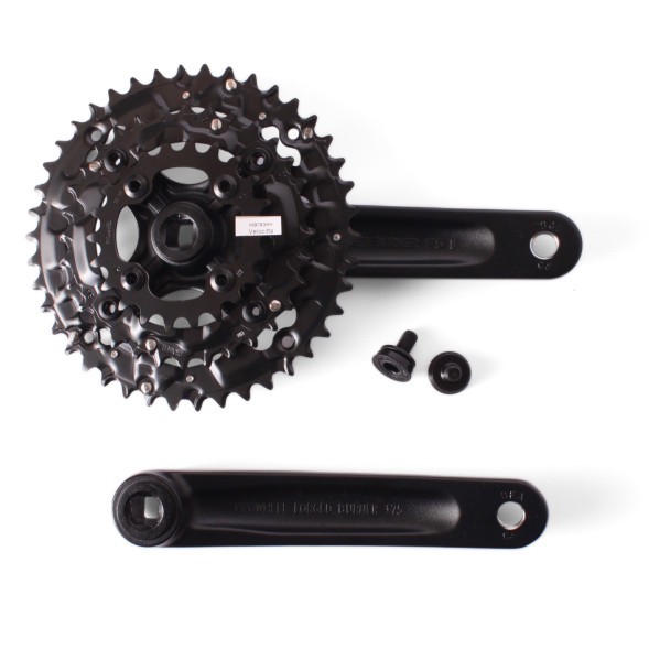 Система велосипедная Prowheel BURNER-301-N, шатун 175 мм, 42/32/22T, квадрат, с болтами, алюминий, без защиты