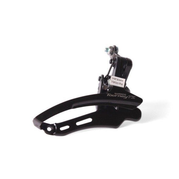 Переключатель передний для велосипеда Shimano Tourney FD-TZ510, хомут 31.8 мм, 48T, верхняя тяга, черный