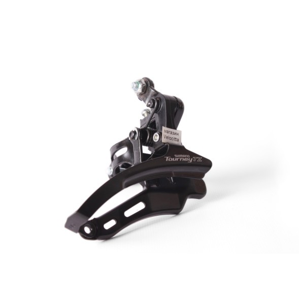 Переключатель передний для велосипеда Shimano Tourney FD-TZ510, хомут 31.8 мм, 48T, верхняя тяга, черный