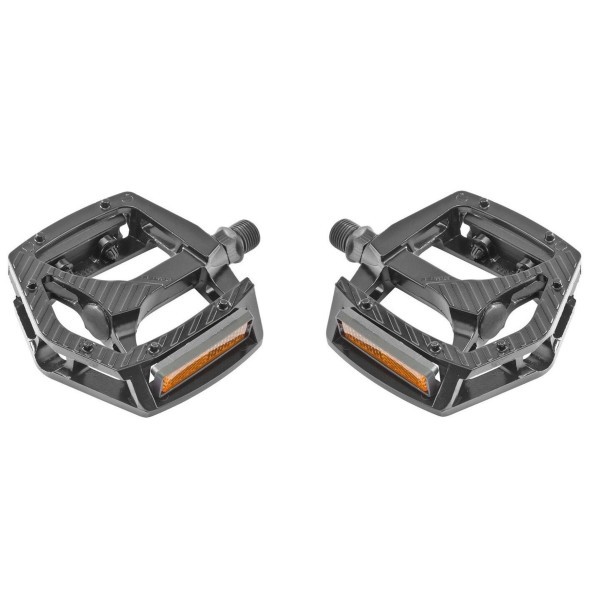 Педали велосипедные Feimin FP-913ZU, 106x98 мм, ось 9/16&amp;quot;, алюминиевые, с шипами, черный