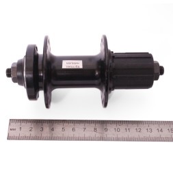 Втулка велосипедная WZ-A282RQ black, задняя, алюминиевая, под диск 6 болтов, под кассету 8/10 скор., с эксцентриком, 36 отверстий, ось 3/8&amp;quot;х135x145 мм, box