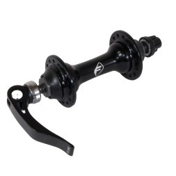 Втулка велосипедная Formula RB-31 J-BEND, ROAD, передняя, ось 100x108 мм, под V-брейк, эксцентрик, 28H, алюминиевая, черная