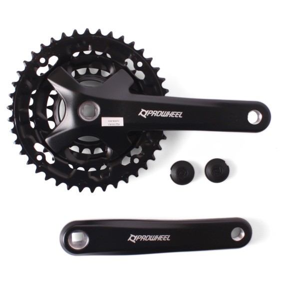 Система шатунов велосипедная Prowheel MPE-301, 170 мм, 42/32/22T, квадрат, алюминиевый, черный, без защиты