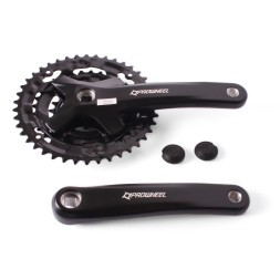 Система шатунов велосипедная Prowheel MPE-301, 170 мм, 42/32/22T, квадрат, алюминиевый, черный, без защиты