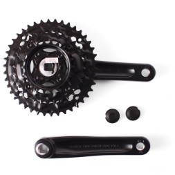 Система шатунов велосипедная Prowheel MPE-301, 170 мм, 42/32/22T, квадрат, алюминиевый, черный, без защиты