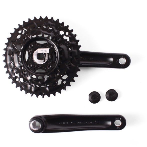 Система шатунов велосипедная Prowheel MPE-301, 170 мм, 42/32/22T, квадрат, алюминиевый, черный, без защиты