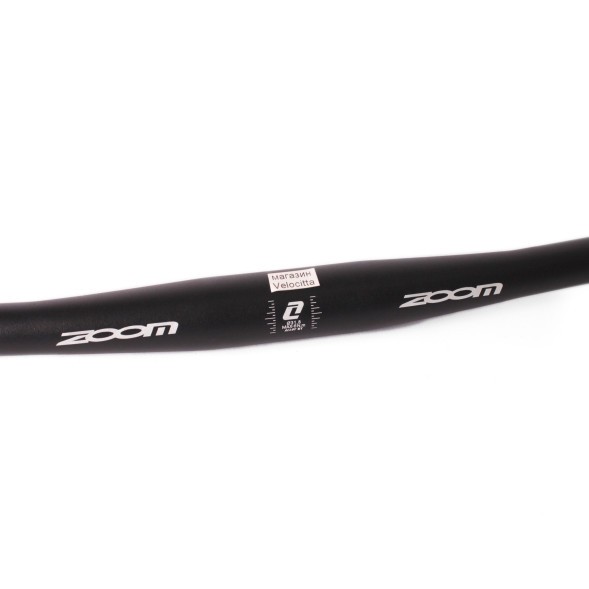Руль велосипедный ZOOM-320BT, MTB, 700 мм, посадка Ø 31,8 мм, свип 5°, баттированный алюминий AL6061-T6, черный