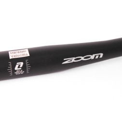 Руль велосипедный ZOOM-320BT, MTB, 700 мм, посадка Ø 31,8 мм, свип 5°, баттированный алюминий AL6061-T6, черный