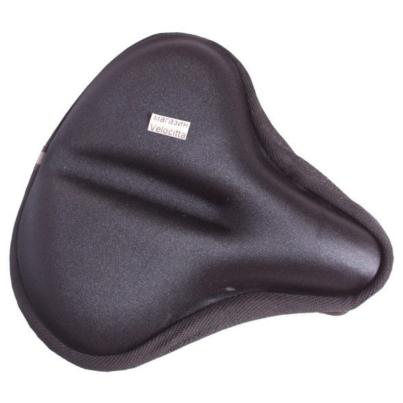 Чехол для широкого седла, 290х270 мм, гелевый, черно-серый