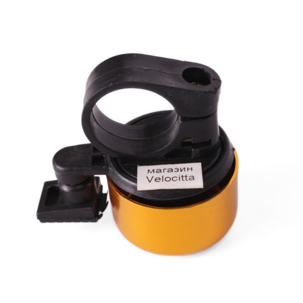 Звонок 11A-02, мини, пластик/алюминий, золотистый