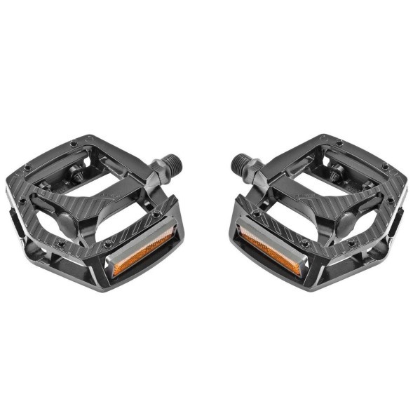 Велопедали Feimin FP-913ZU, 106x98 мм, резьба 9/16&amp;quot;, алюминиевые, с шипами, ZU подшипники, черный, блистер