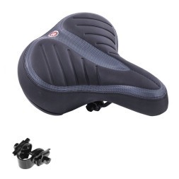 Седло велосипедное Saddle HF-AZ-1021, 270х230 мм, на пружинах, Comfort, черн/серый